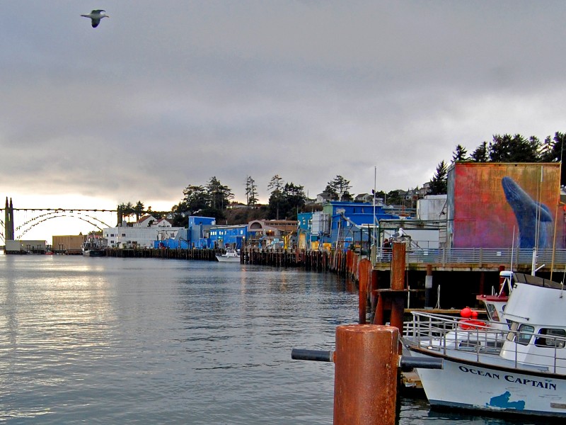 Coastal scene of Newport, Oregon