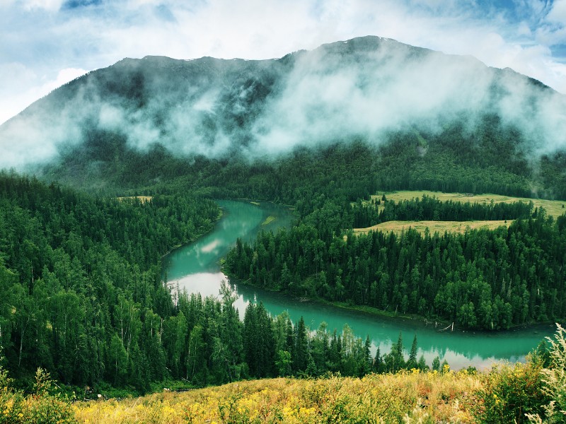 Misty weather on Lijiang River