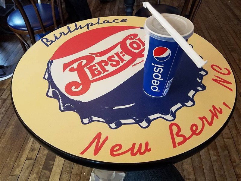 Pepsi Cola was invented in a drugstore in downtown New Bern in 