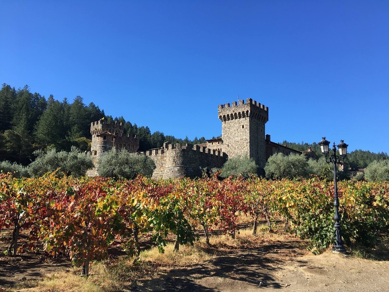 Grand exterior of Castello di Amorosa