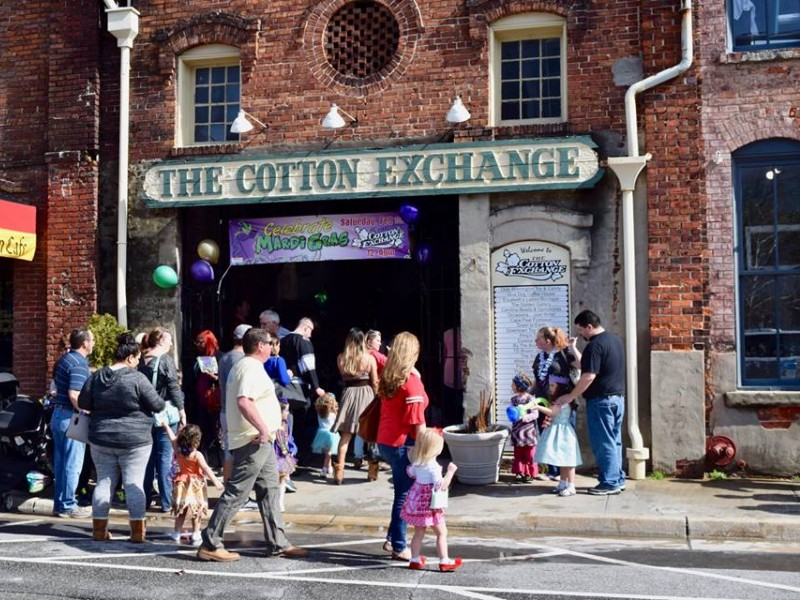 The Cotton Exchange is located on the waterfront in historic downtown Wilmington.