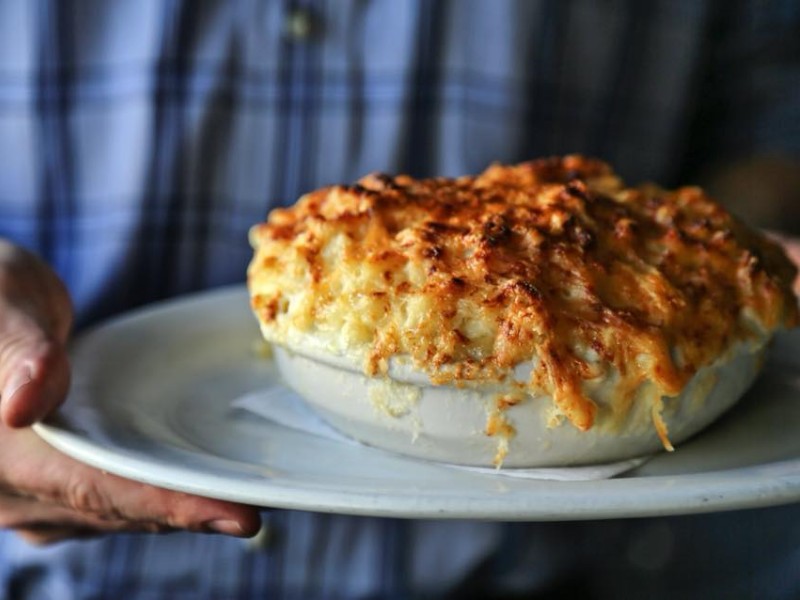 Poole's Downtown Diner is famous for their macaroni and cheese au gratin.