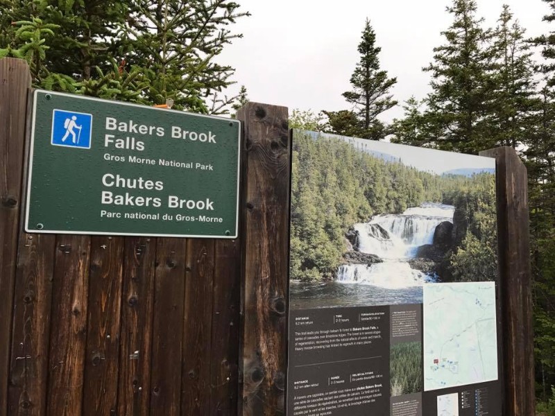 trailhead to Baker Brok Falls, Gross Morne National Park