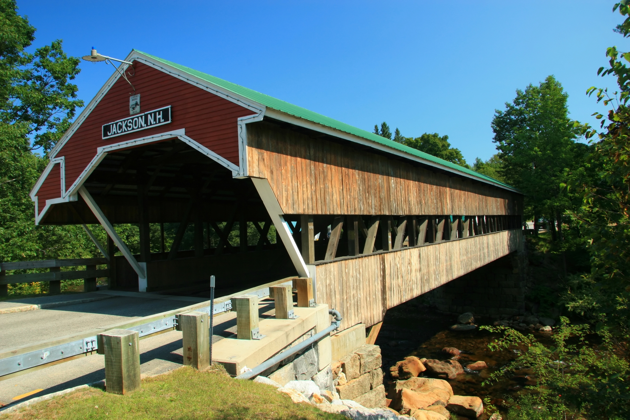 Honeymoon Covered Bridge on the Ellis River in Jackson, New Hampshire