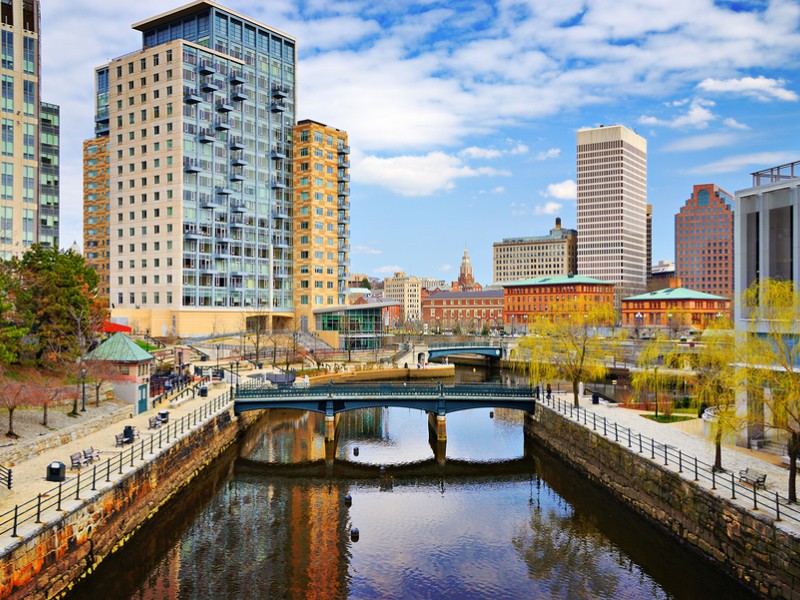 Riverwalk on a lovely day in Providence