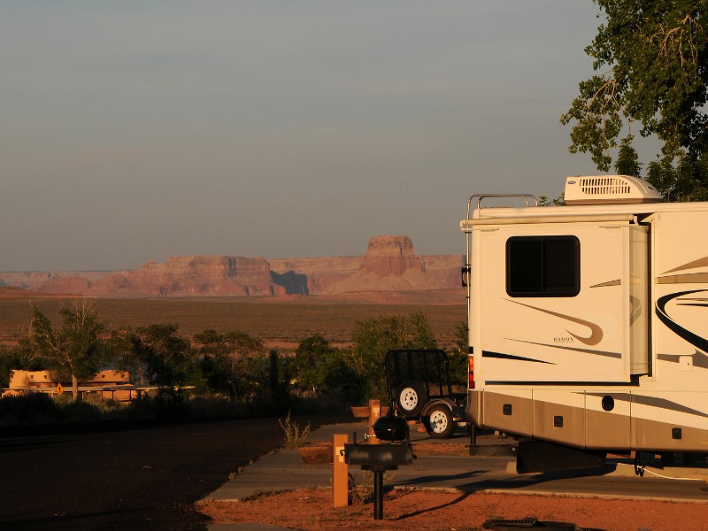 Sunset at Wahweap Campground in Page, az