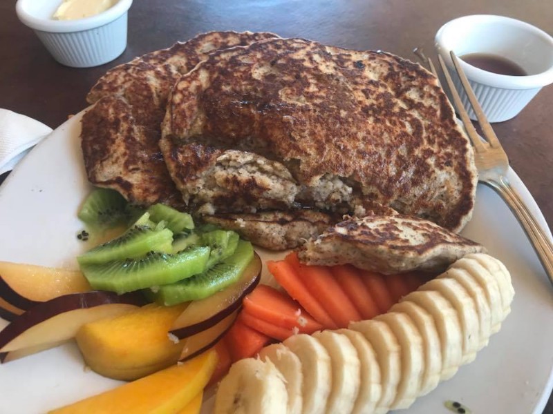 Banana Coconut Pancakes, La Esquina Cafe, Todos Santos