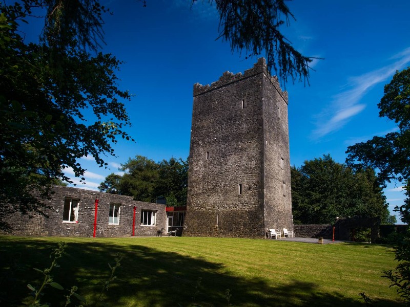 Tower and garden at Ross Castle