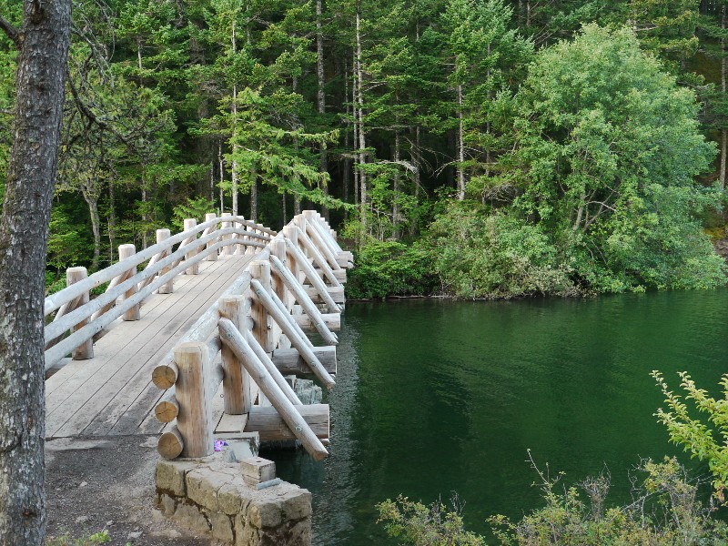 Trail bridge over Cascade Lake, Orcas Island