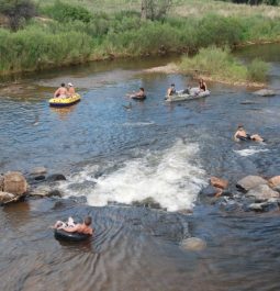 people tubing at Boulder Creek, Boulder, Colorado