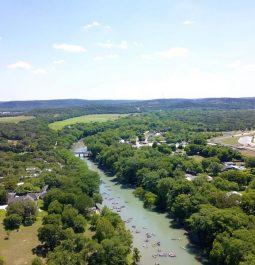 aerial view of guadalupe river