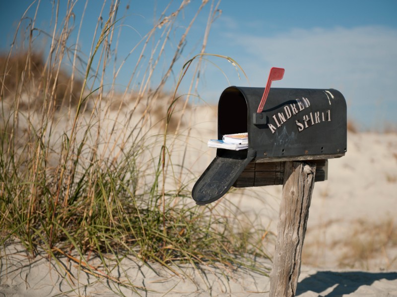 The Kindred Spirit Mailbox holds the thoughts and memories of thousands of visitors.