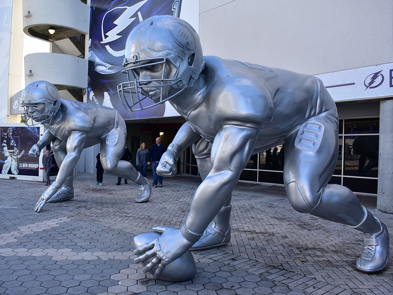 Giant Player Sculptures in Tampa