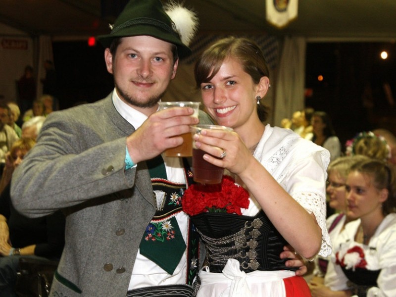 Couple at Oaks Park Oktoberfest, Oregon