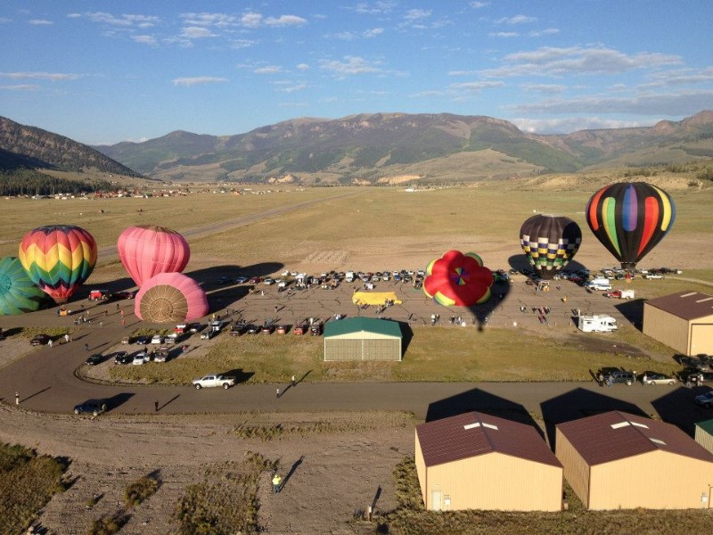 View of the Creede Colorado Balloon Festival