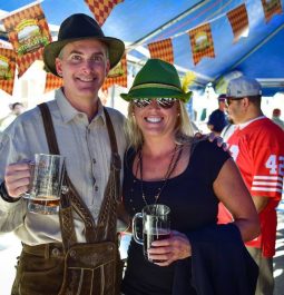 couple attending Oktoberfest Old Boise