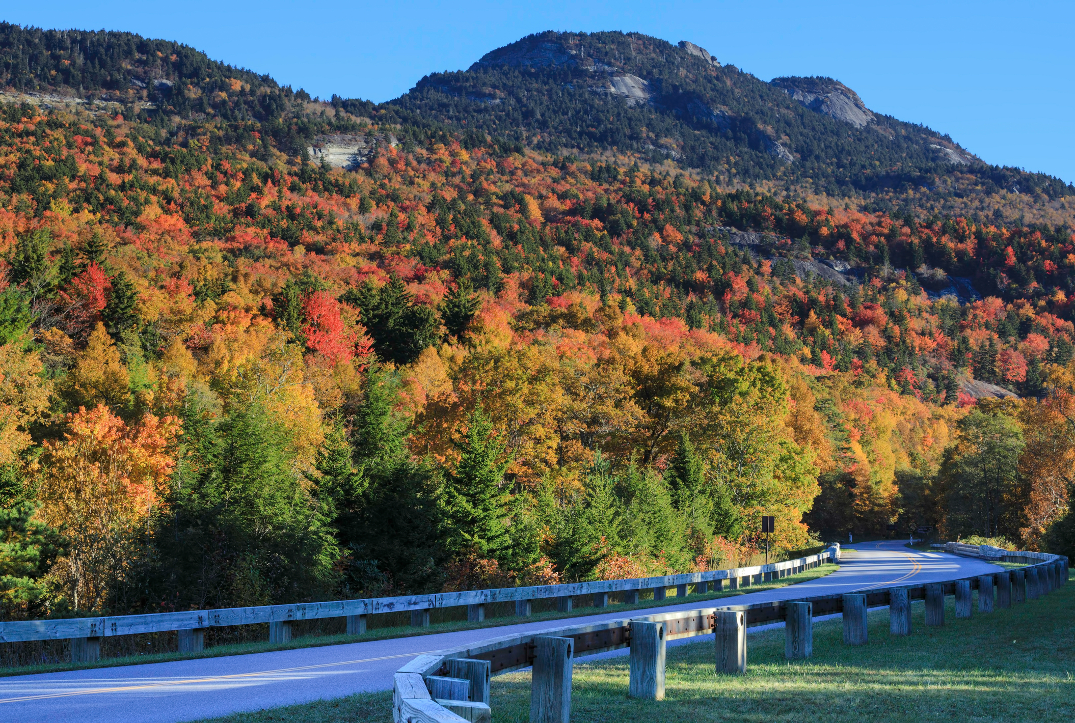 View of Grandfather Mountain from Blue Ridge Parkway