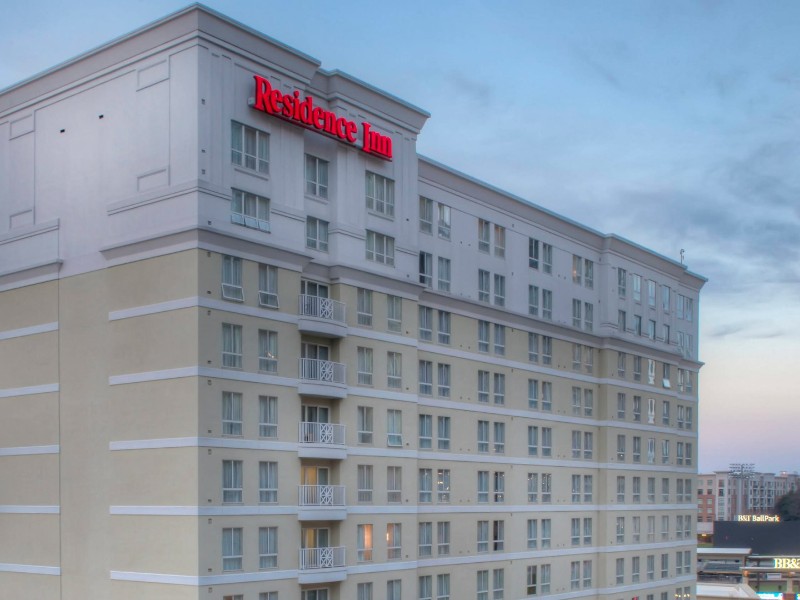 The Residence Inn Charlotte Uptown is located right across the street from Bank of America Stadium.