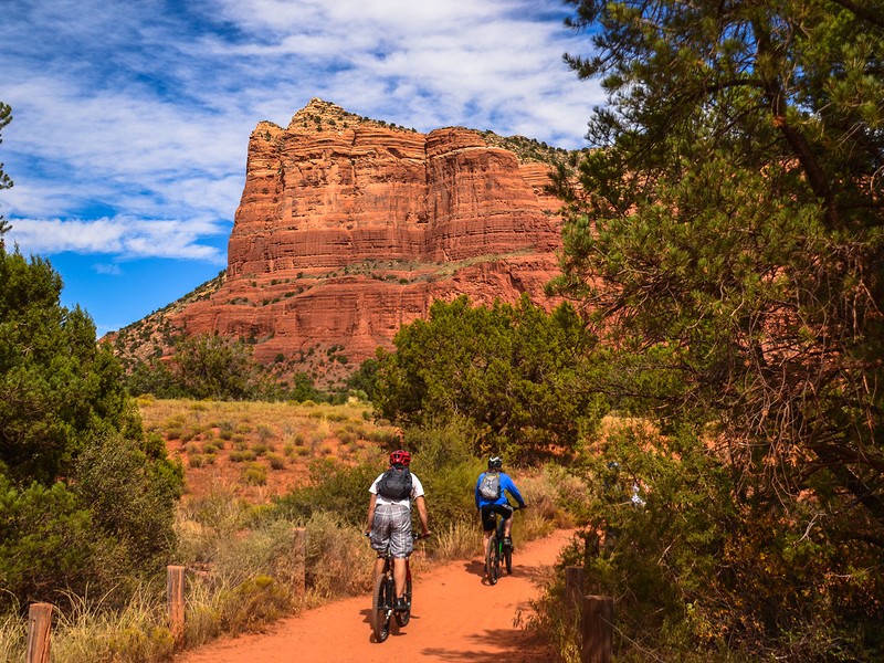 Sedona has lots of opportunities for outdoor recreation including hiking and mountain biking.