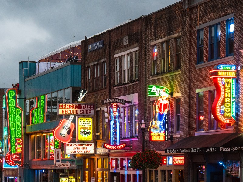 Nashville is home to country music, as well as the TN Performing Arts Center and the Grand Ol' Opry.