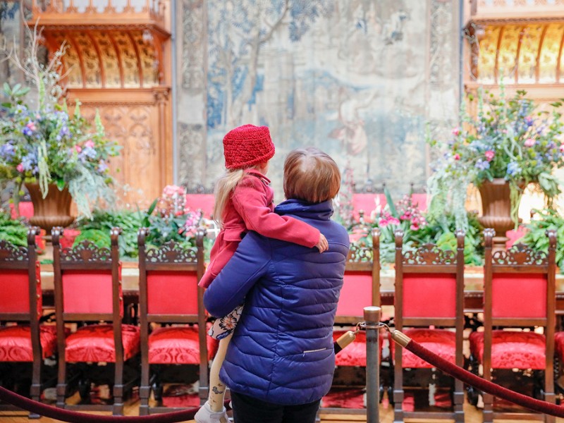 Christmas at Biltmore features dozens of Christmas trees and thousands of ornaments on display.