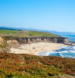 cliff view of Half Moon Bay