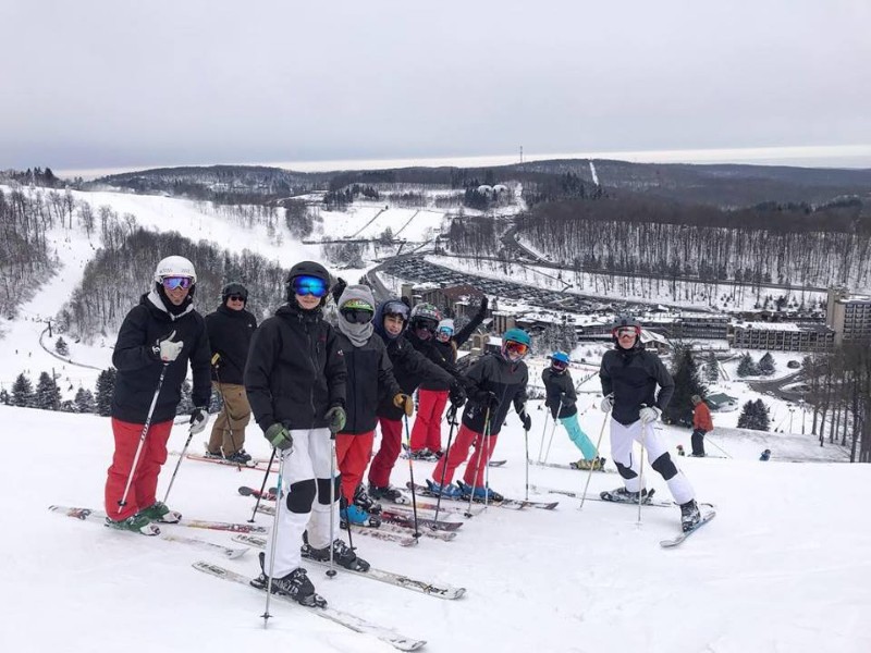 Skiers at Seven Springs Mountain Resort, Pennsylvania