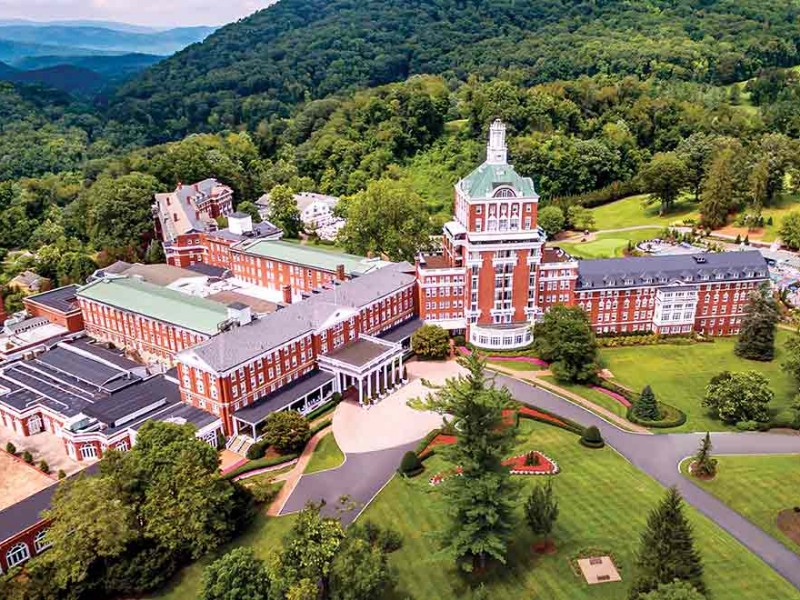 The Omni Homestead is spread across 2,000 acres in the Allegheny Mountains of Virginia.