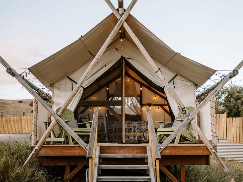 Tent at Tiny Town Campground 