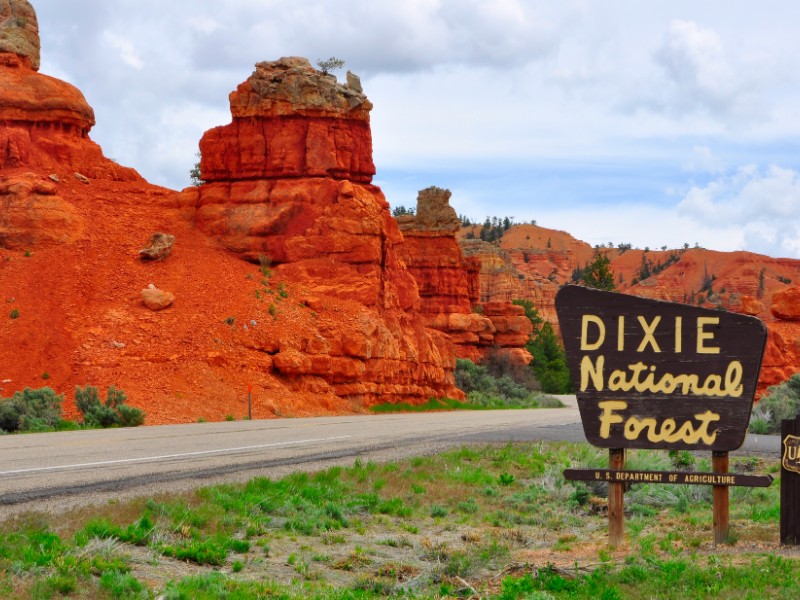 Sign at Dixie National Forest