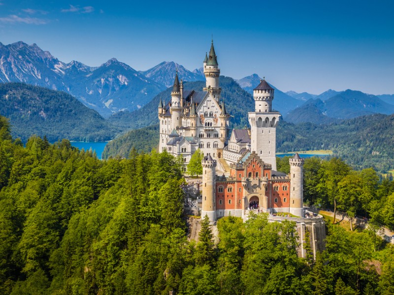 Beautiful view of world-famous Neuschwanstein Castle