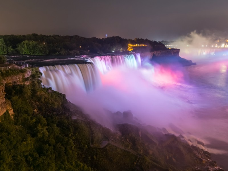 Niagara Falls by night with illumination