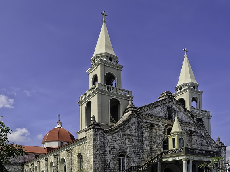 Facade of historical Jaro Cathedral Iloilo, Philippines