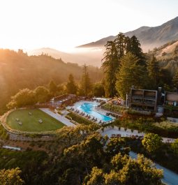 aerial view of Alila Ventana Big Sur