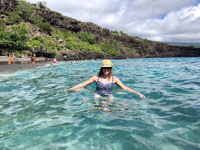 Swimming at Ho'okena Beach Park