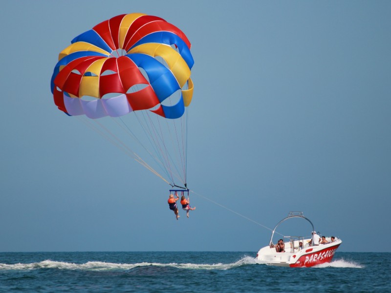 Go parasailing for the ultimate water adventure
