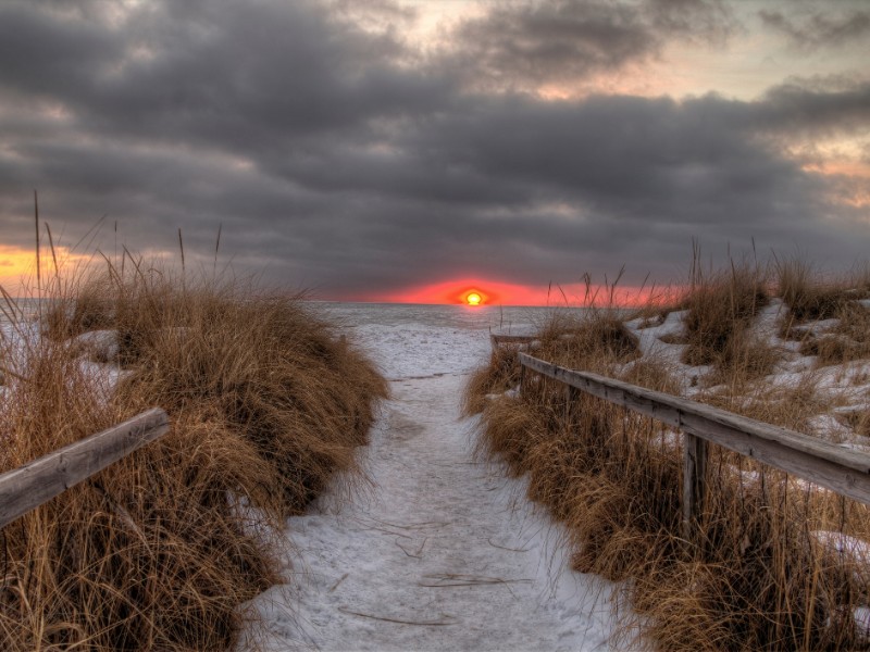 Park Point seven mile long White Sand Beach in Duluth