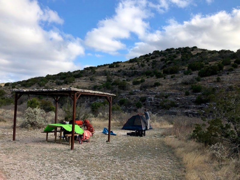 Camping at Devil's River State Natural Area 