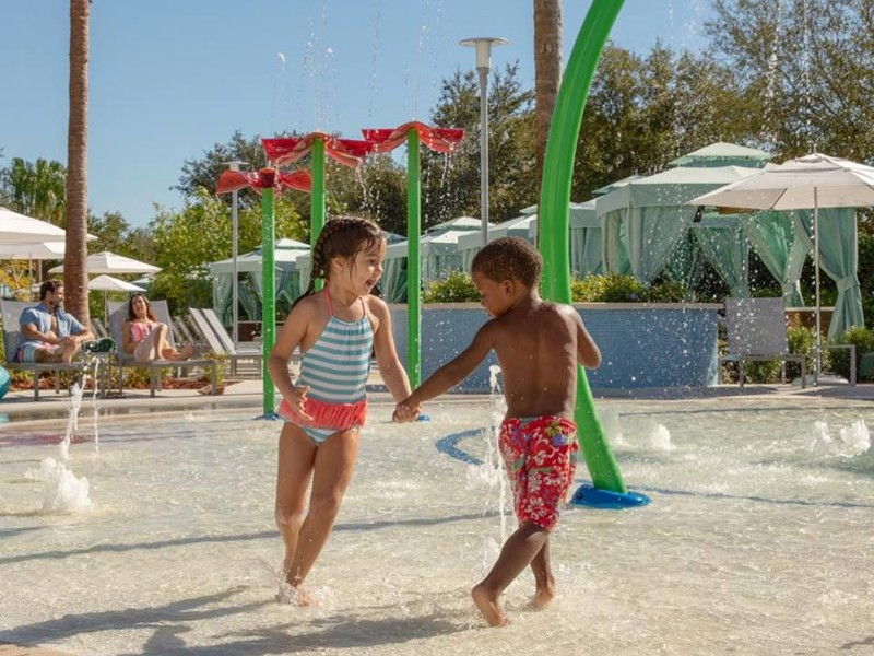 Splash pad at Hilton Orlando