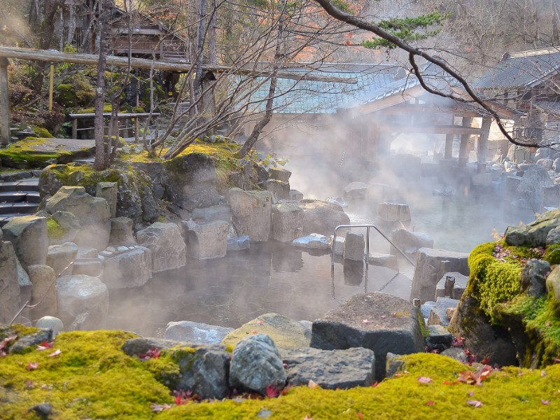 Takaragawa Onsen in autumn, Japan