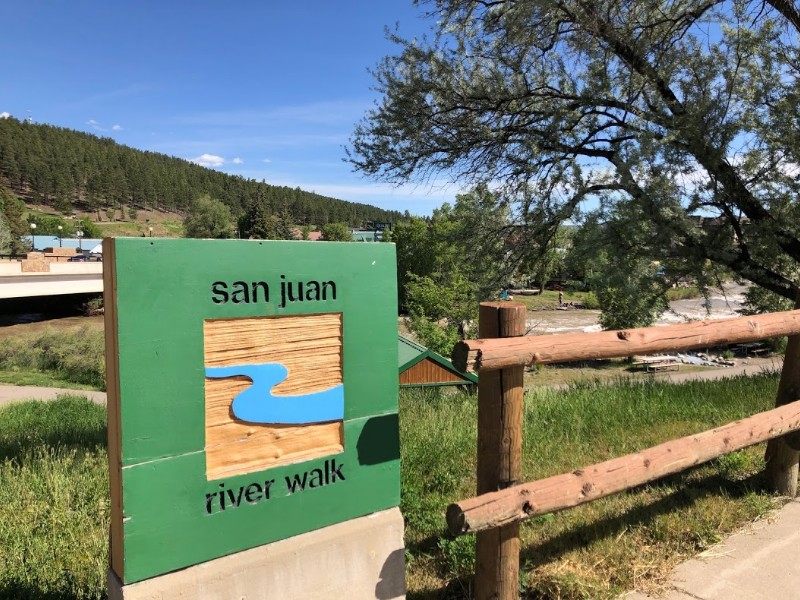 San Juan River Walk Sign