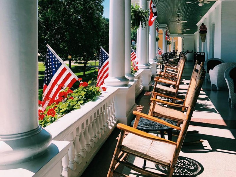 Rocking chairs at French Lick Resort