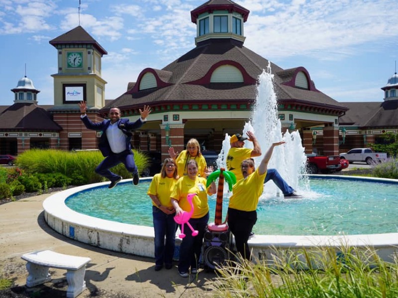 Fountain fun at Rising Star Casino Resort