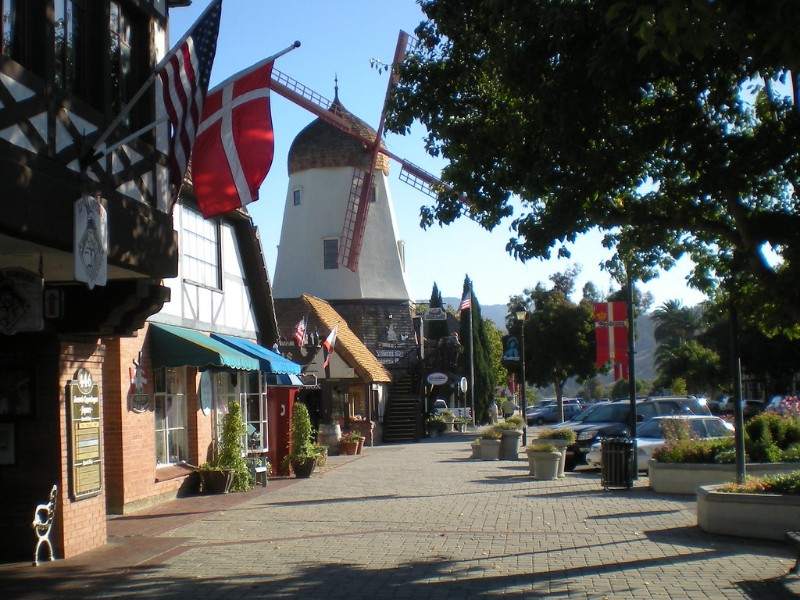 street in Solvang, California