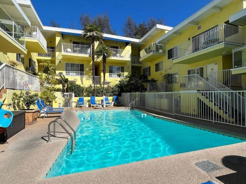 Enjoy the pool at Magic Castle Hotel in Los Angeles.