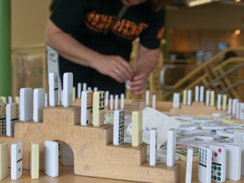 Dominos at Grand Rapids Children's Museum 