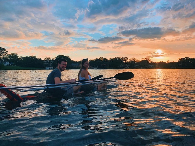 Sunset kayak tour with Get Up And Go Kayaking