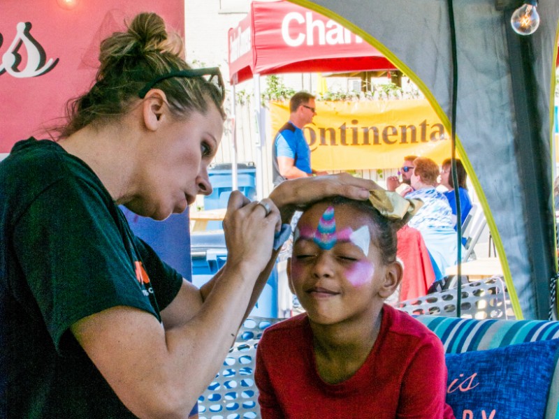 Face painting at Mt. Vernon Fall Fest