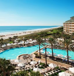 aerial view of pool near beach at amelia island omni