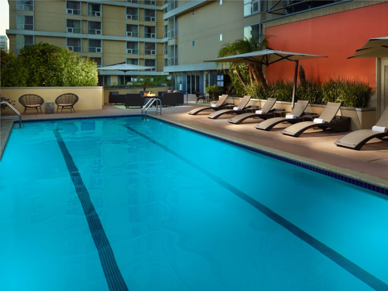 Enjoy the pool at Omni Los Angeles